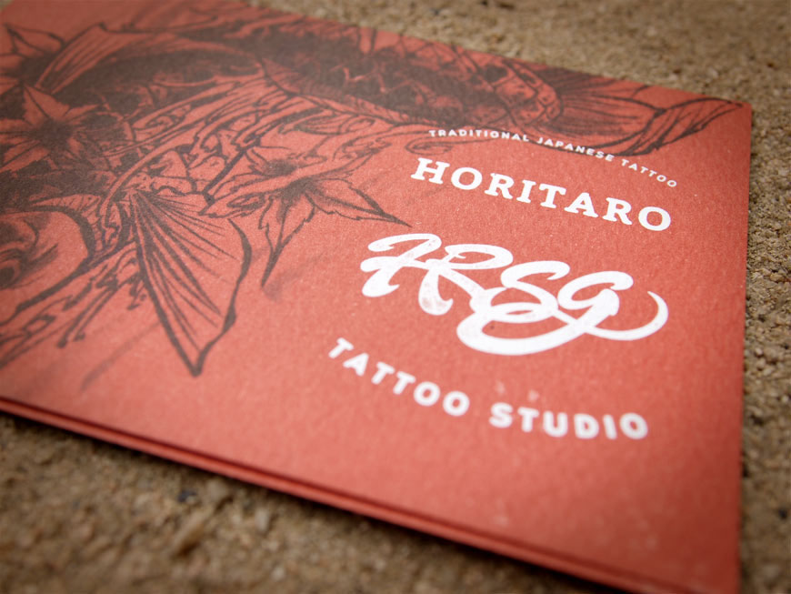 Studio de tatouage traditionnel japonais Horitaro, shop card