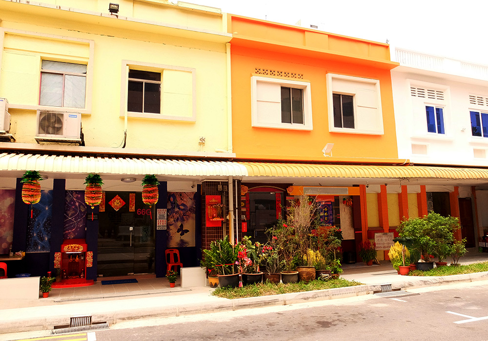 Maisons colorées Geylang Singapour