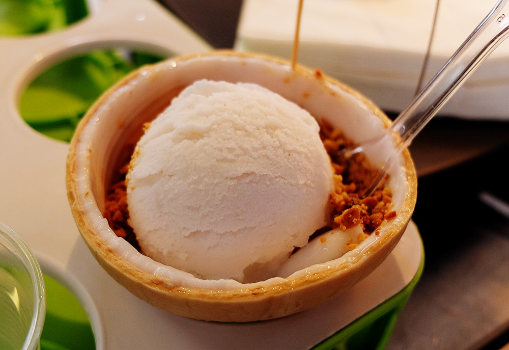 Glace noix de coco Palawan Beach Singapour