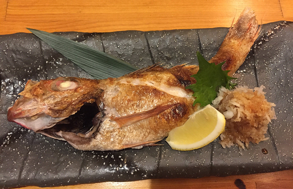 Nodoguro grillé au sel, Yamatsumi, Hiroshima