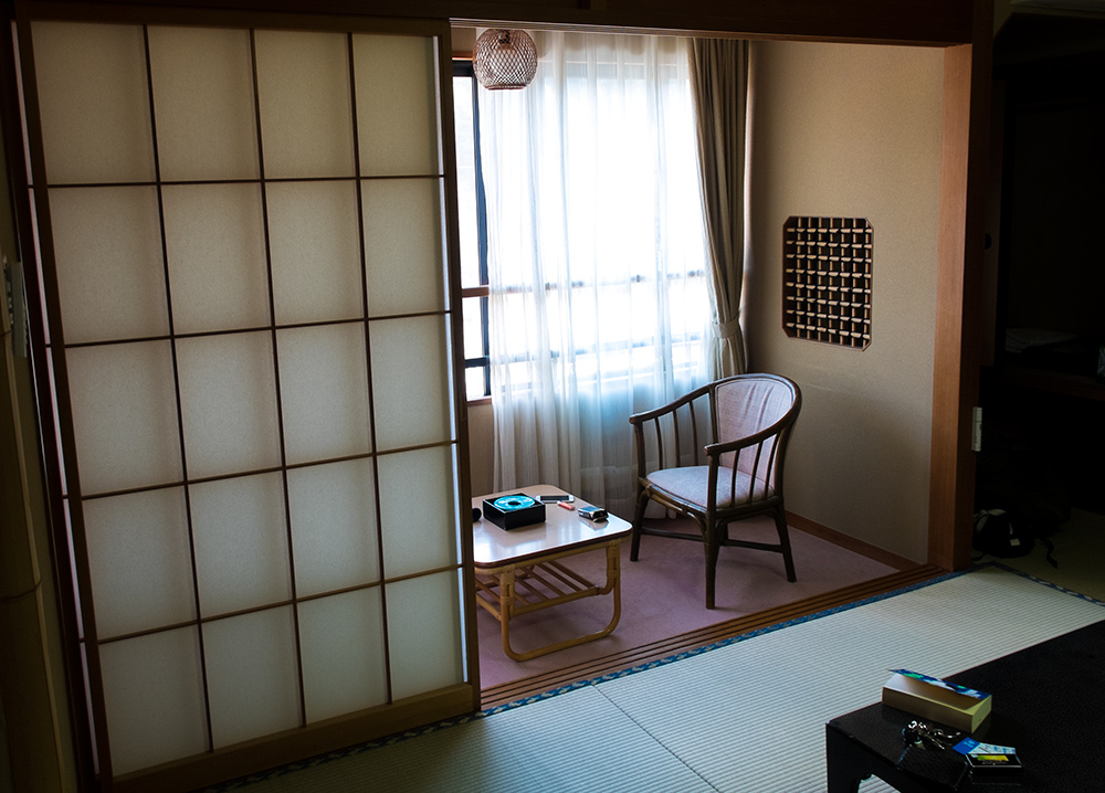 chambre de ryokan, Tamatsukuri Onsen, Préfecture de Shimane, Japon