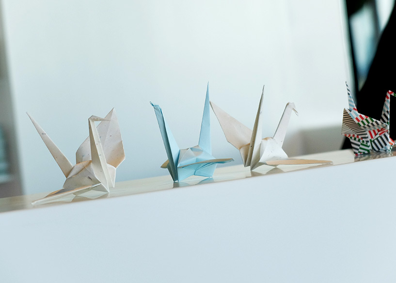 Grues en origami orizuru