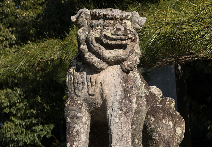 komainu sanctuaire shinto Tsuruhane Hiroshima