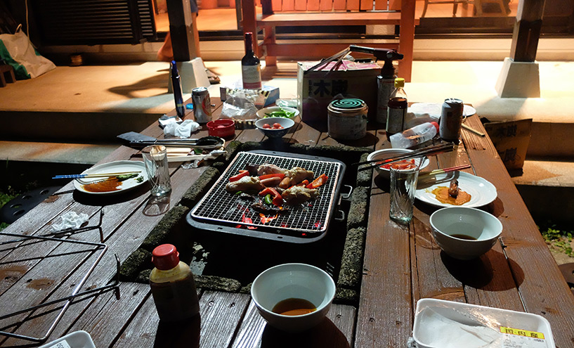 Barbecue sur la terrasse, Kaiyo-cho, Airbnb Japon