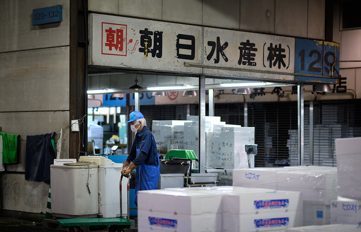 la logistique au marché aux poissons d'Hiroshima